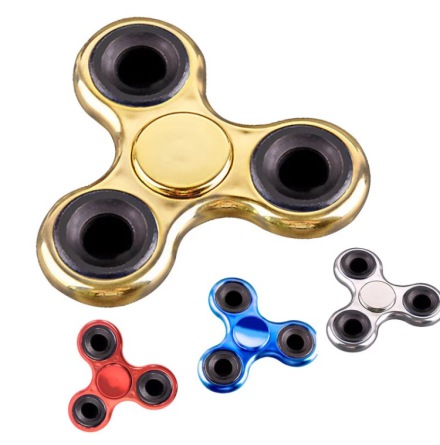 Fidget Spinner kromplterad Tri-Spinner (Lng spinntid)