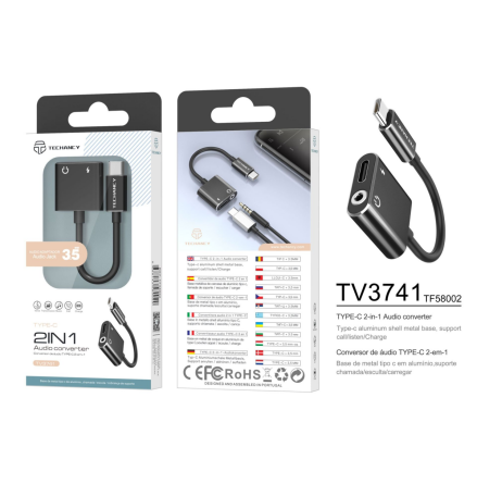 USB Typ-C till 3.5mm Adapter och Laddning 