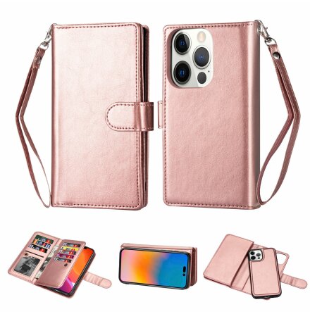 iPhone 15 Pro Max - Effektfullt och Stiligt 9-Kort Pl�nboksfodral