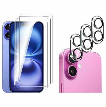 1 Set iPhone 16 Sk�rmskydd + Kameralinsskydd HD 0,3mm