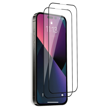 iPhone 16 Pro Sk�rmskydd 2.5D HD 0,3mm (Svart Ram)