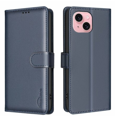 iPhone 15 - Magnetiskt Plnboksfodral i Premiumlder