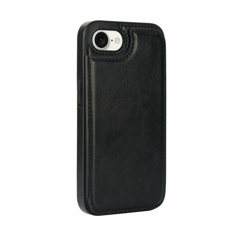 iPhone 16E - Stilrent Skal med Plnbok/Kortfack 