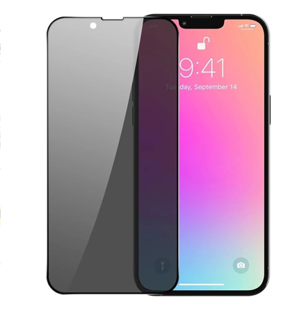 iPhone 16 E Privacy Glass  Svart/Transparent