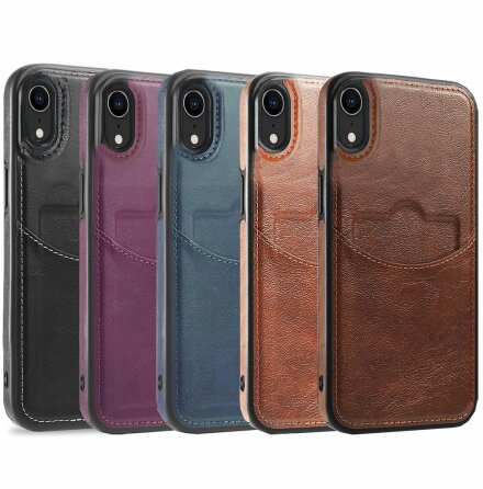 iPhone XR - Elegant Skal med Kortfack frn Leman