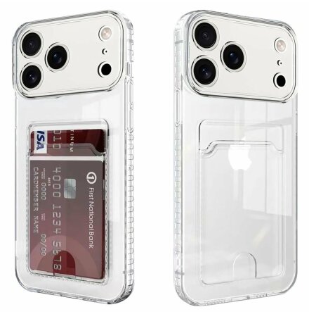 iPhone 17 Pro 3-i-1 Skal  Maxat Skydd, Kortfack & Trdls Laddning