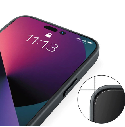 iPhone 17 Air Skrmskydd 2.5D HD 0,3mm (Svart Ram)