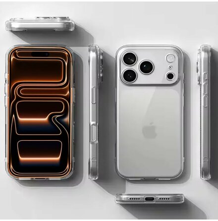 iPhone 17 Pro Max - Transparent Sttdmpande Silikonskal (Tunt)