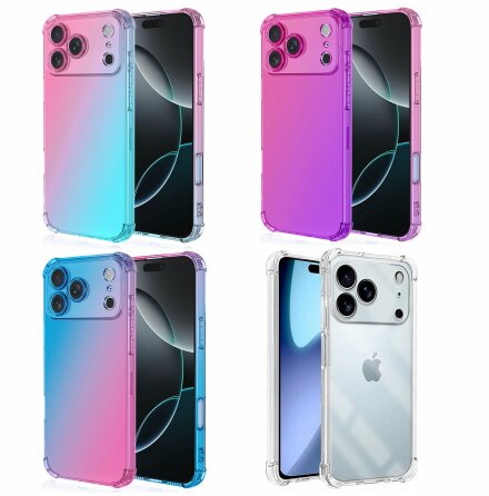 iPhone 17 Pro Max - Skyddande Gradient Frgade Silikonskal 