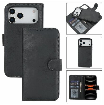 iPhone 17 Pro Lderfodral 3-Kort + Handledsrem  Premium Design