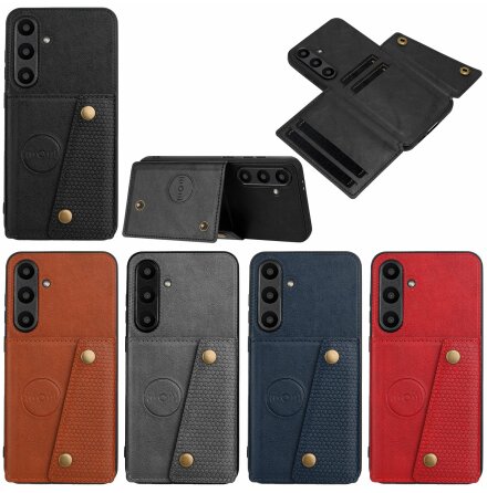 Samsung Galaxy S25 FE Retroskal i Silikon och Lder  4 Kortplatser