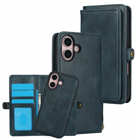 iPhone 17 Elegant 2-i-1 Lderfodral med Avtagbart Skal