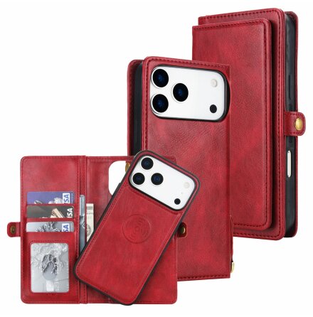 iPhone 17 Pro Hanman 2-i-1 Plnboksfodral i PU-Lder