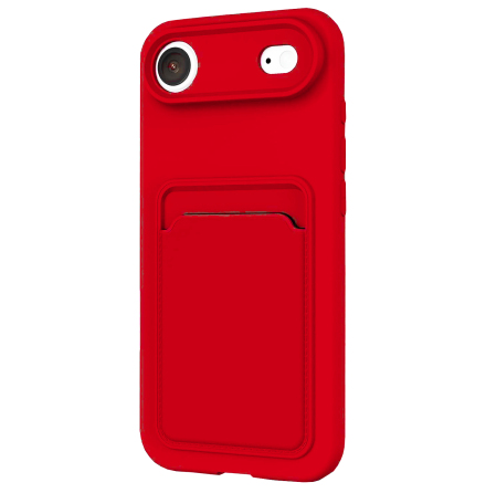 iPhone 17 Air Skyddande Silikonskal med Kortplats