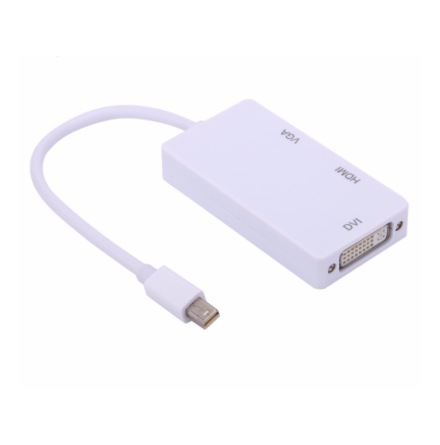 3 i 1 Thunderbolt Mini Display Port DP till DVI,VGA,HDMI adapter