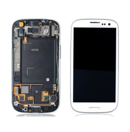 Samsung Galaxy S3 (i9300) - LCD Display Skrm VIT (Inkl Ram)