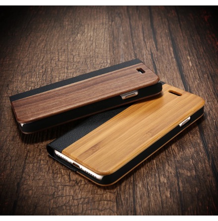 iPhone 6/6S - Exklusivt Plnboksfodral i kta Bambu-Tr
