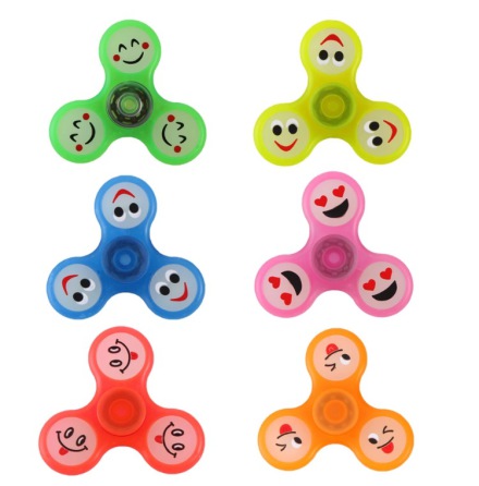 Fidget Spinner Smile Glow in the Dark  (Lng spinntid)