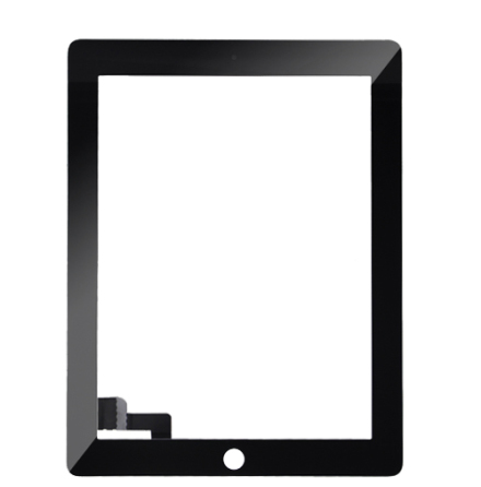 iPad 2 Touchscreen med Digitizer (SVART) inklusive Hemknapp