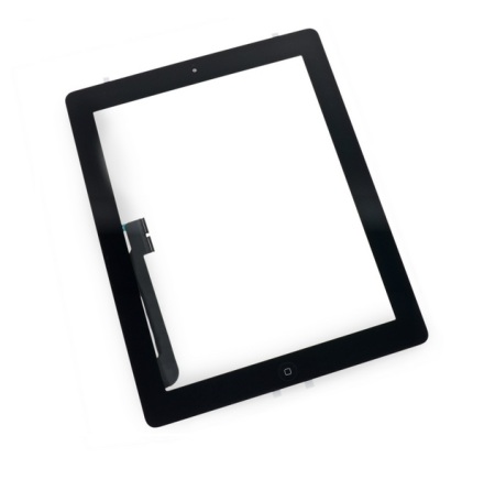 iPad 3/4 Touchscreen med Digitizer (SVART) inklusive homeknapp