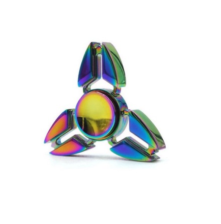 Fidget Spinner Metall - Rainbow (Lng spinntid)