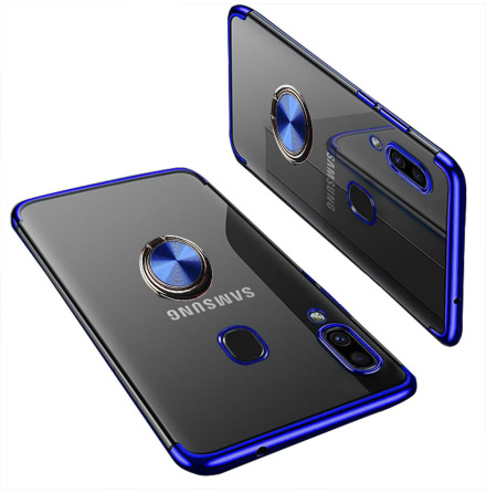 Samsung Galaxy A40 - Skyddande Silikonskal med Ringhllare