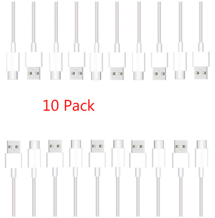 10-Pack 1M Type-C Laddnings Kabel