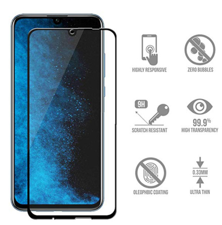 Skrmskydd 2.5D med Ram 9H HD-Clear Screen-Fit Honor 20 Lite