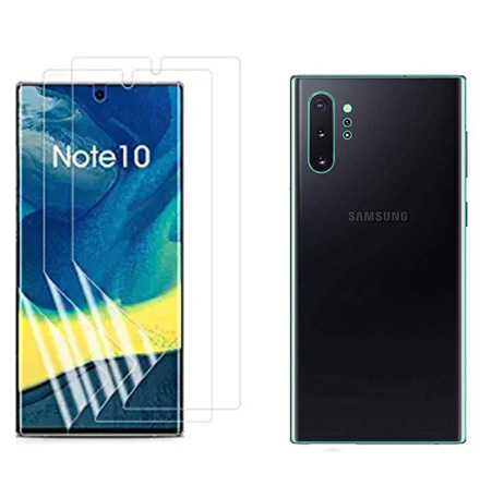 Note10+ Skärmskydd Fram- & Baksida 9H Nano-Soft HD-Clear